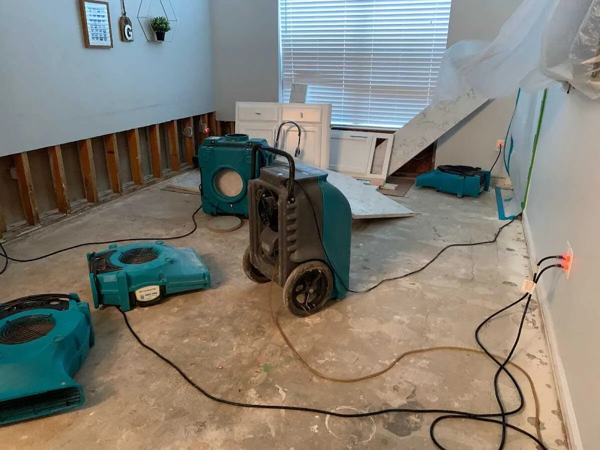 Dehumidifier in flood-cut room for Water Extraction & Removal in East Longmeadow